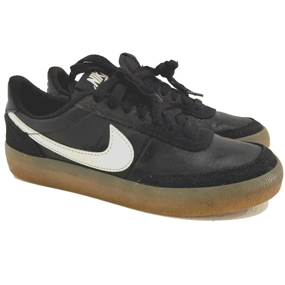 Nike Killshot 2 Womens 5.5 Black Leather Gum Sole Tennis Shoes Retro Low Sneaker
